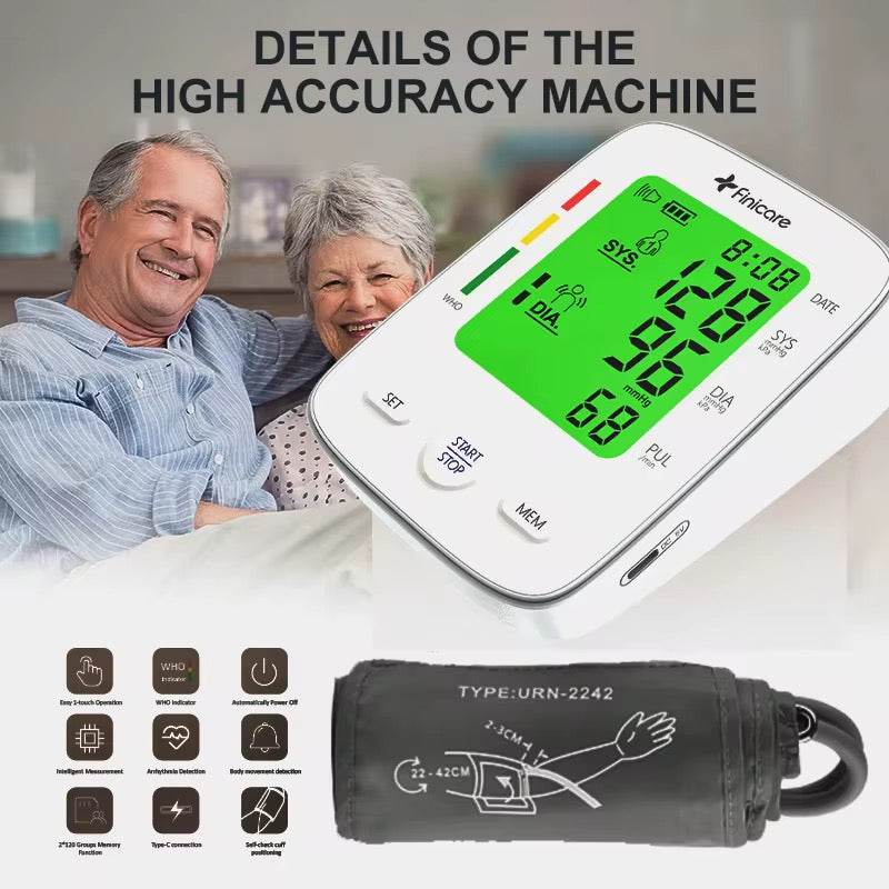 CE MDR Approval Talking Automatic Digital Smart Blood Pressure Monitor Upper Arm Cuff